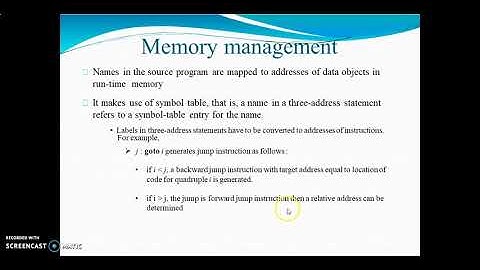 Issues in the design of code generator-COMPILER DESIGN