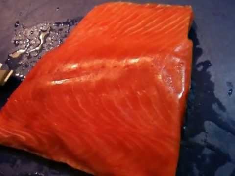 How to remove pin bones from Chinook salmon fillet - YouTube