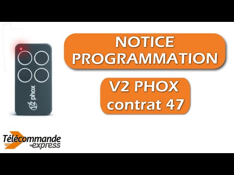 Comment programmer la télécommande V2 PHOX contrat 47