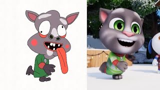 Funny holiday talking Tom / drawing meme