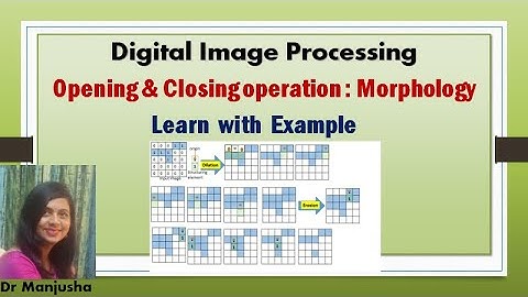 Morphological Image Processing : Opening and Closing in image processing