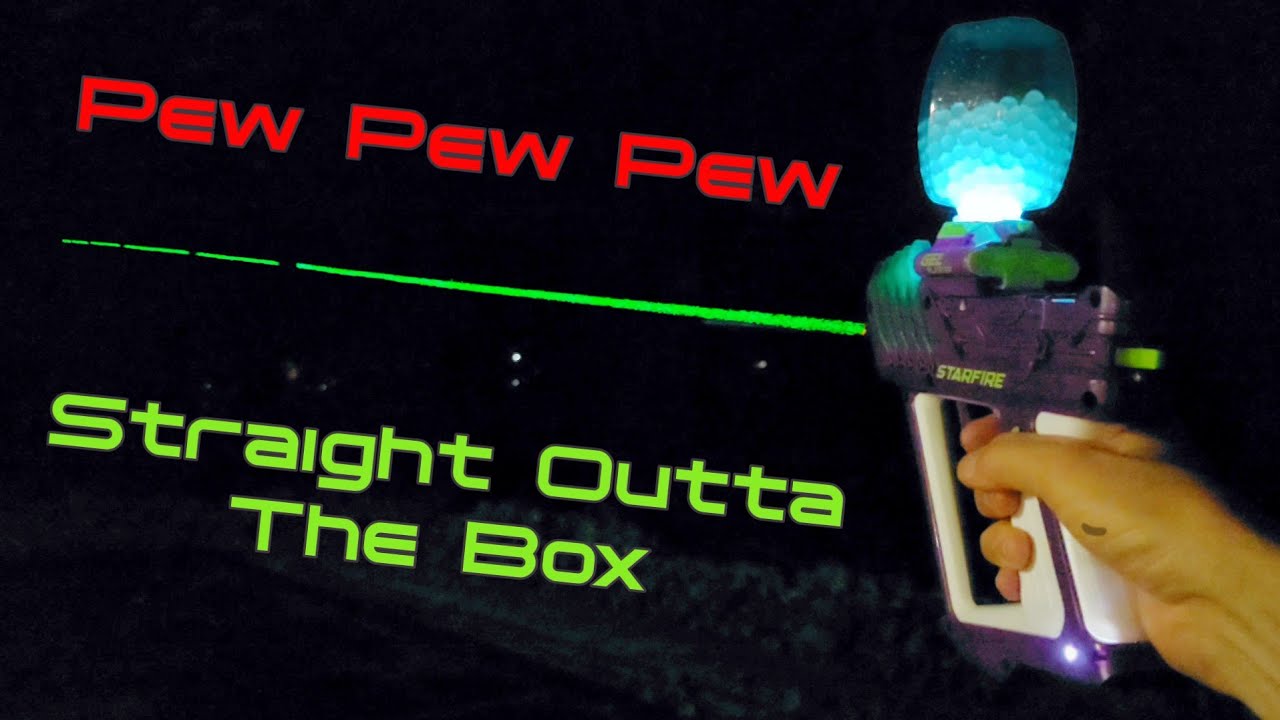 Гелевый бластер STARFIRE поставляется с модификатором TRACER MOD для стрельбы светящимися гелевым...