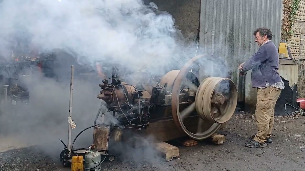 Moteur Ruton et Hornsby 3hx 1927 Premier démarrage !!! 