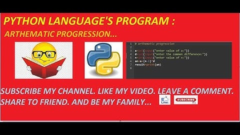Python program on An Arithmetic progression| Bhavika goyal|