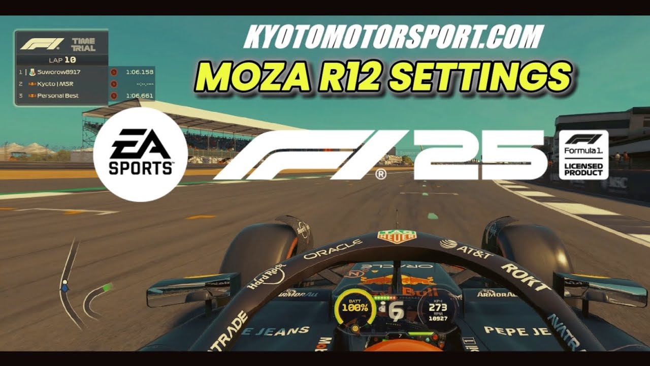 Лучшие настройки руля Moza R12 для F1 25 | Полное руководство по обратной связи по усилию