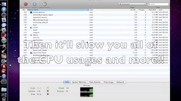 How to look at your CPU usage and memory! (Mac)