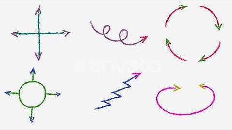Crayon Style Arrows | Motion Graphics - Envato elements