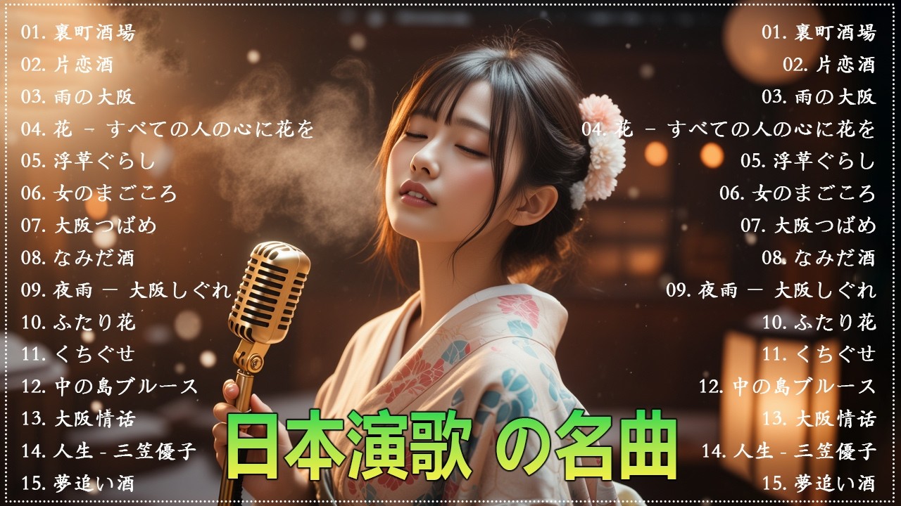 日本演歌 の名曲 メドレー🔊📺 演歌の調べに包まれて、あの日の涙を思い出す