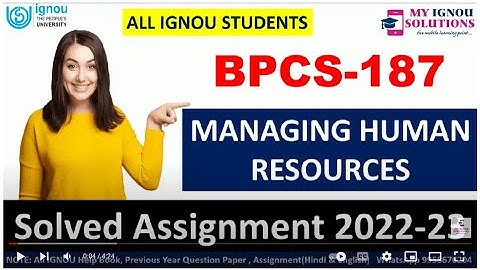 IGNOU BPCS 187  SOLVED ASSIGNMENT 2022 |