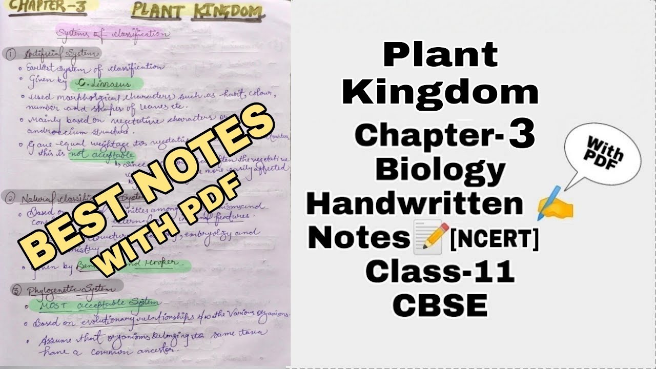 Biology Chapter-4 Animal Kingdom Class-11 Best Handwritten Notes(PDF) NCERT  | NEET | - YouTube