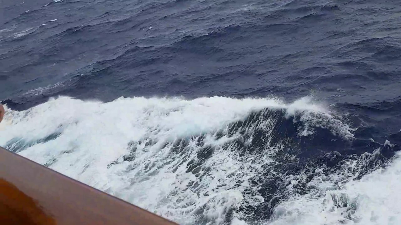 rough seas cruise ship video
