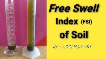 Free Swell index Of soil || FSI IS 2720( part- 40) Highway and Railway Guide ||