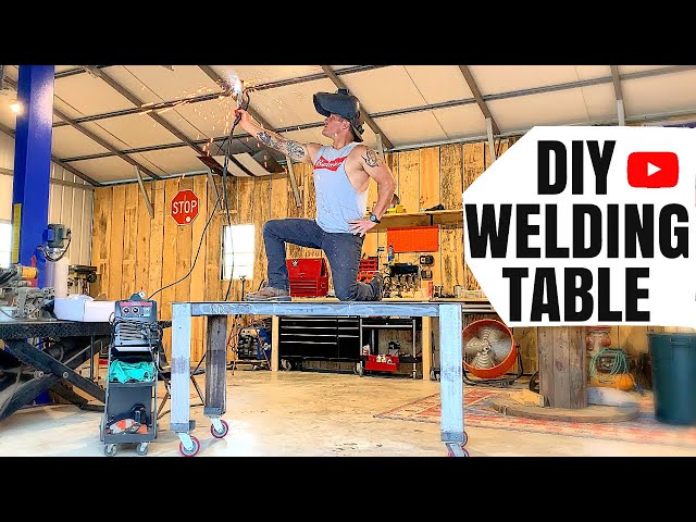 4' x 8' x 5/8 Heavy Duty Steel Work Bench Welding Table - The Equipment Hub