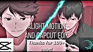 Oikawa Tooru X Kageyama Tobioalight Motion And Capcut Editthanks For The 100 Subs