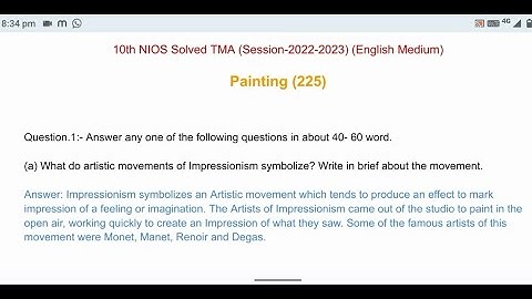 NIOS Class 10th Painting| Solved TMA English Medium 2023 | #niostma #niospractical #nioslatestupdate