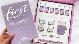 GLAMRDiP UNBOXING/ REVIEW &amp; DISCOUNT CODE - Beginners DIY dip powder on natural and damaged nails