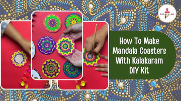 Paint your Own Mandala Coasters With Kalakaram DIY Kit I Beginner Level I Step-By-Step Tutorial