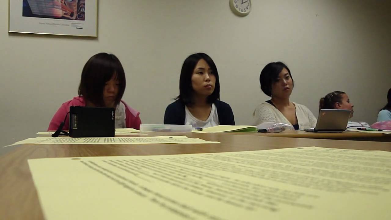 Japonese girls sleeping in the classroom