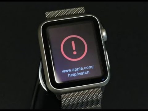 إصلاح مشكلة توقف ساعة أبل apple watch على إشارة التعجب !