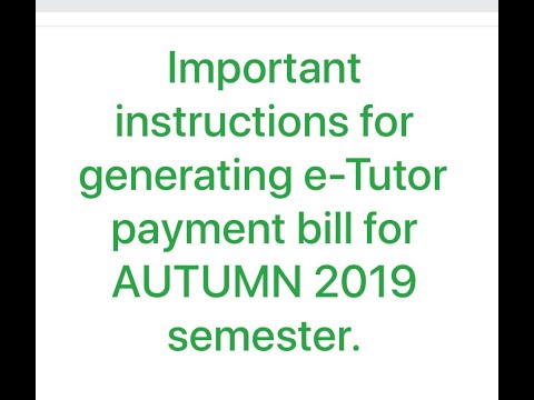 How to create bill on AIOU tutor portal