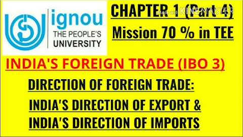 IGNOU- MISSION 70 %: M.COM IBO 3 CHAPTER 1 (PART 4) JUNE TEE EXPECTED Q&A