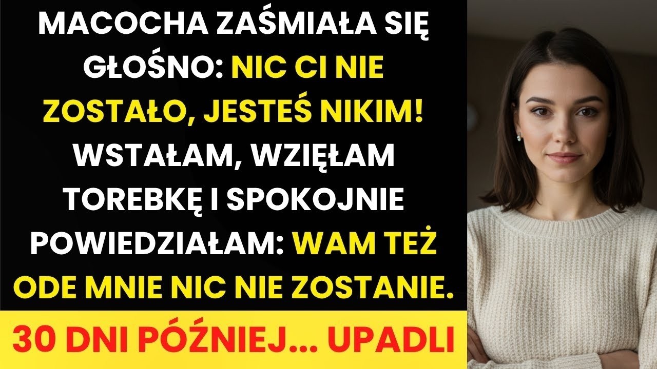 Patrzyłam, jak macocha śmieje się po odczytaniu testamentu mojego ojca. Notariusz właśnie ogłosił, że nie zostawił mi nic. „W końcu zrozumiałaś” – powiedziała Elżbieta, patrząc mi prosto w oczy....