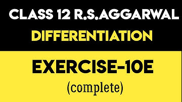 Exercise-10E Class 12 R.S.Aggarwal Solutions