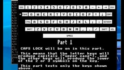 Acorn Electron emulator elkulator running in the RaspberryPi development VM
