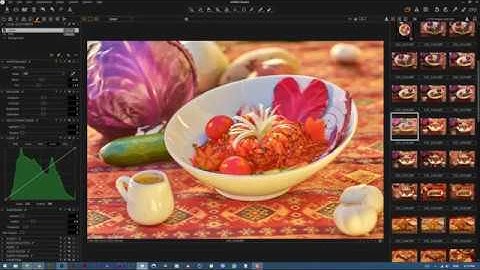 Salad row image file in Capture One to Photoshop -  time lapse