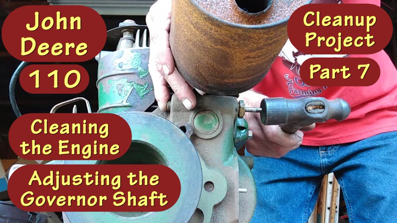 John Deere 110 Cleanup Project Part 7, Cleaning the Engine, & Adjusting