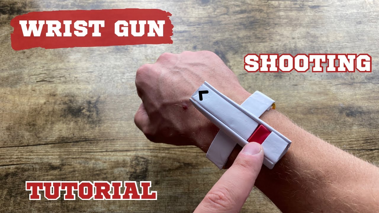 PAPER WRIST GUN ORIGAMI EASY CRAFT TUTORIAL ORIGAMI WORLD WEAPON DIY