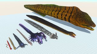 Snake of Evolution Become Giant Fish VS T-Rex Dinosaurs fights Godzilla Kong ARBS Revolt Simulator