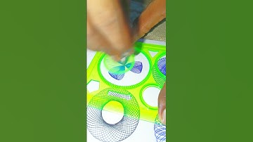 How many circles were drawn Design ruler #Spirograph Retro Design Tin Drawing Set #art 🎨🎨