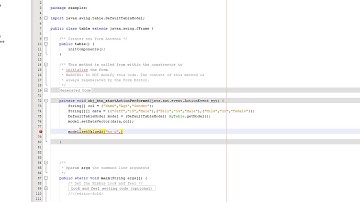 Edit a Record in a Java JTable