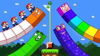 Мульт Numberblocks Snake Calamity Maze 2 Big trouble in Super Mario Bros GM Animation