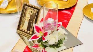 How to Make DIY Golden 50th Anniversary Table Decoration | MJA DIY Pro Tips
