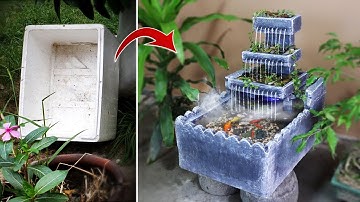 Ngỡ ngàng trước tuyệt phẩm bể cá thác nước đá từ thùng xốp