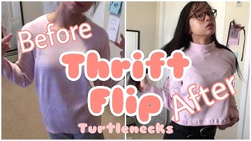 Thrift Flip | DIY turtleneck