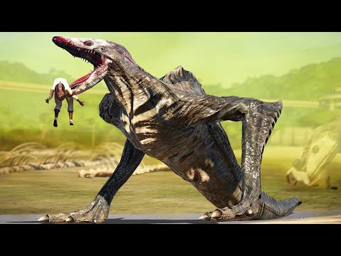 SKULL CRAWLER EATING HUMANS! - Godzilla x Kong in Jurassic World Evolution (Mod)