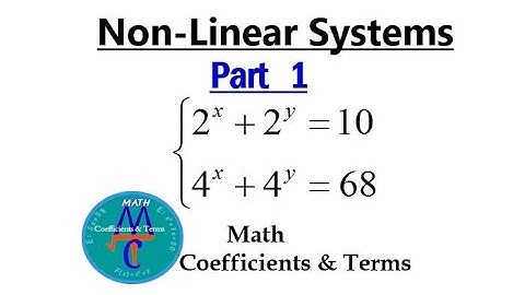 Non Linear Systems -  "Part One"  (Extra Challenging "3" Solved Questions)