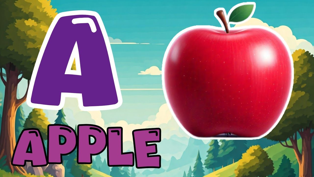 Phonic Songs with Words in 3D| A For Apple| ABC Alphabet Song| Rhymes ...