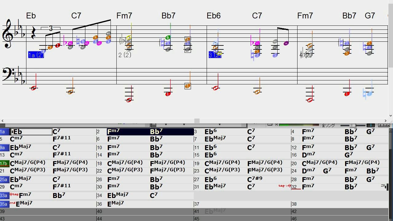 jazz roster Say It (Eb) 伴奏例