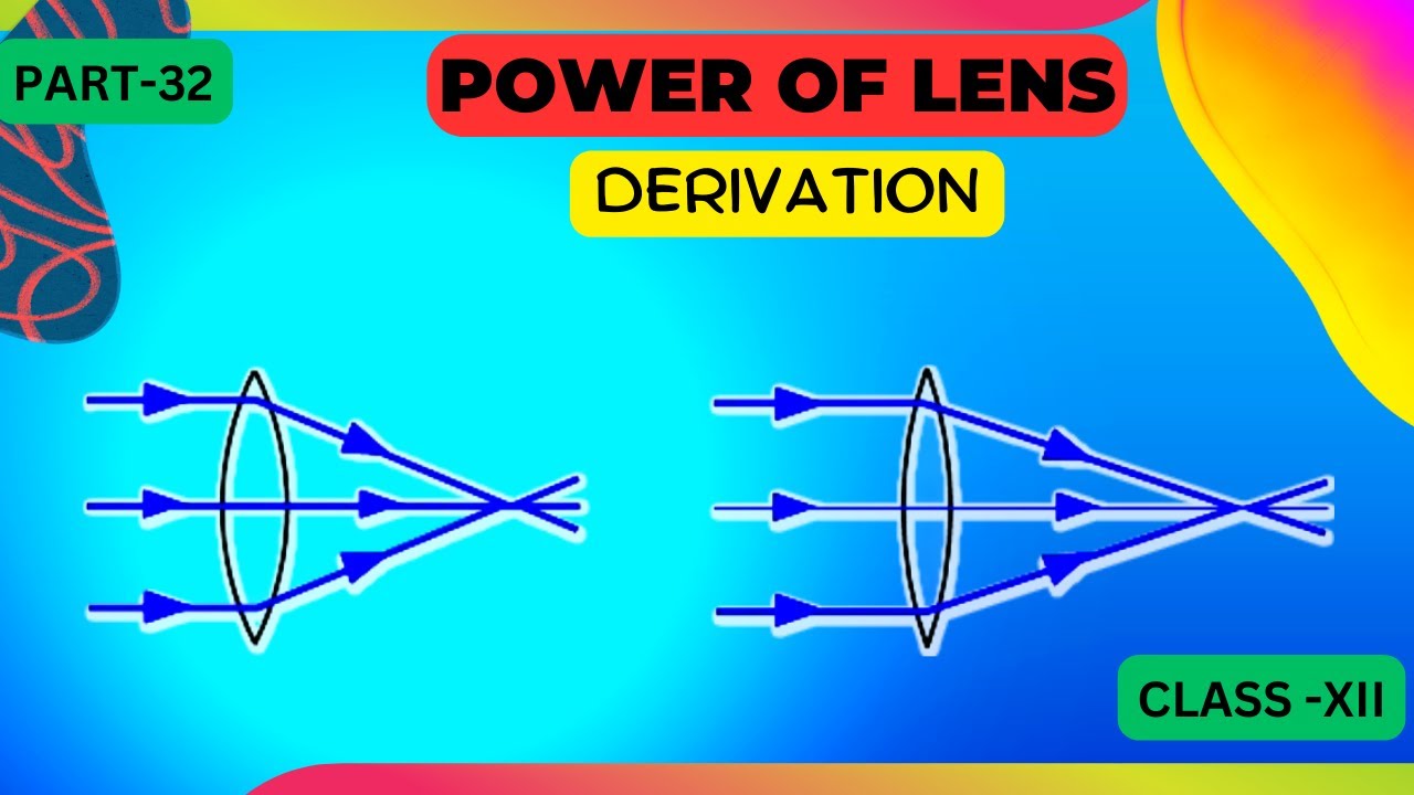 power of lens derivation explained in hindi Class 12 Ray Optics