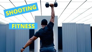 Shooting a fitness commercial