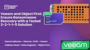 Veeam & Object First: Ensure Ransomware Recovery with a Tested 3-2-1-1-0 Solution