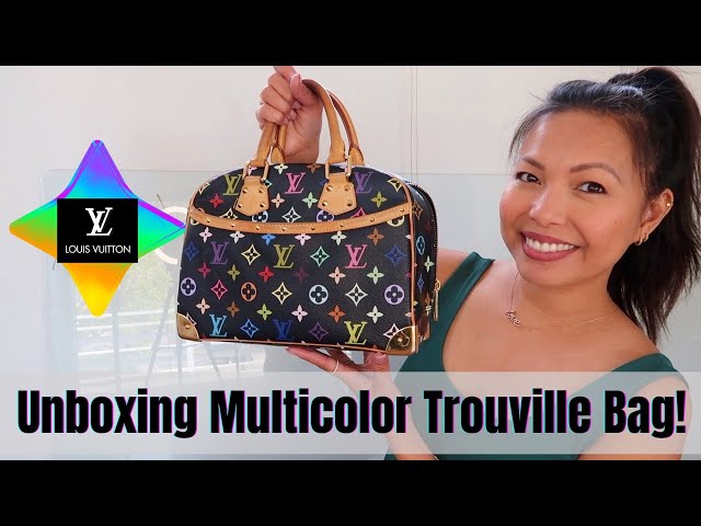 Louis Vuitton, Bags, Pre Loved Louis Vuitton Monogram Multicolore  Trouville Black