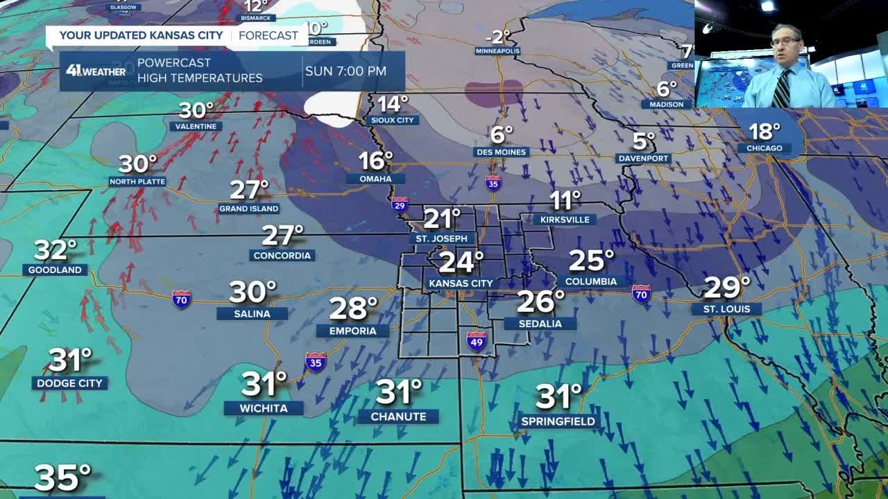 KSHB 41 Weather Blog | Weekend Cold Blast, Early Week Warm Surge - YouTube