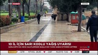 Trt Haber - Şanlıurfada Sağanak Uyarısı Ahmet Hamdi Çi̇çek