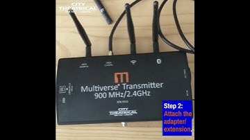 #Howto attach a #longrange Panel #Antenna to a #Multiverse #wirelessDMX Transmitter in 4 steps