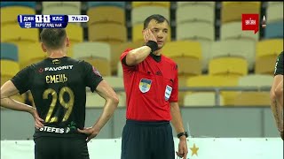 Динамо - Колос - 1:1. Видео неназначенного пенальти после просмотра VAR